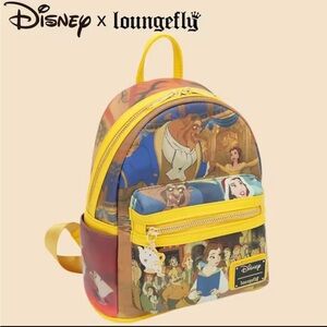 Disney Loungefly Beauty and the Beast Belle Princess Mini Backpack.NWT
